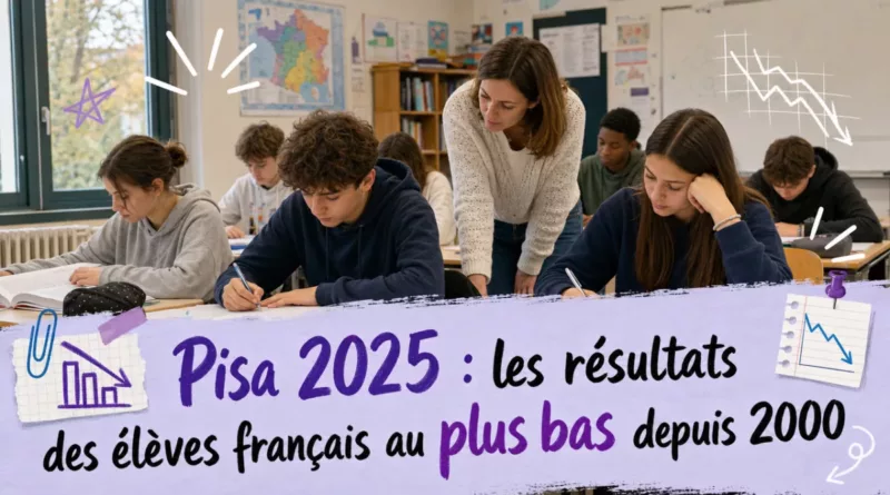 Pisa 2025 : les résultats des élèves français au plus bas depuis 2000