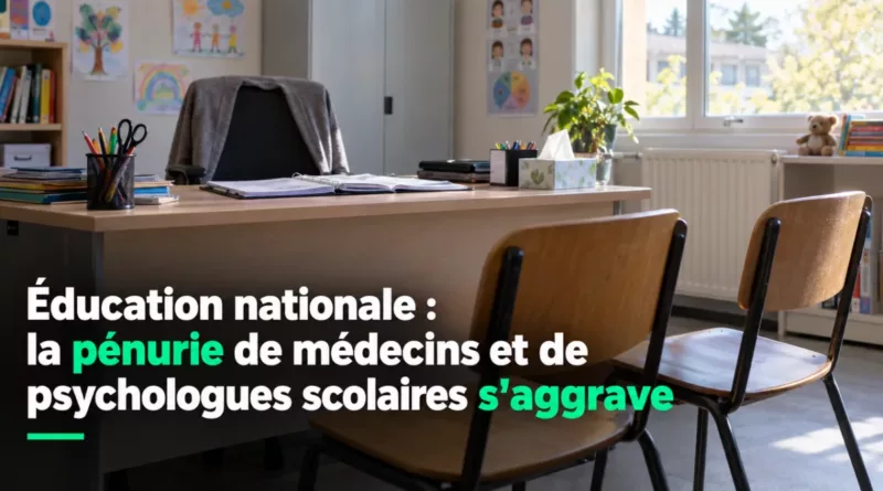 Éducation nationale : la pénurie de médecins et de psychologues scolaires s’aggrave