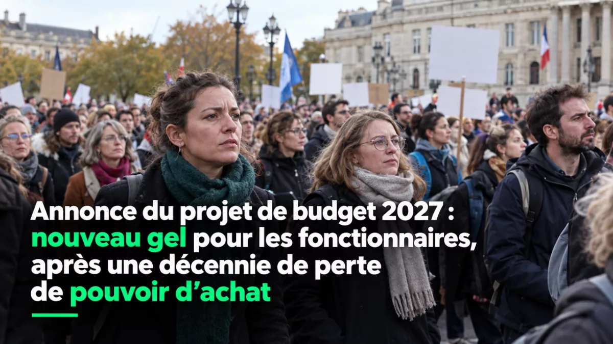 Annonce du projet de budget 2027 : nouveau gel pour les fonctionnaires, après une décennie de perte de pouvoir d’achat