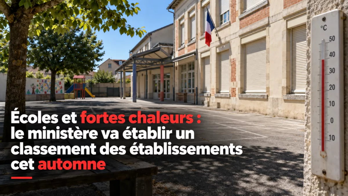 Écoles et fortes chaleurs : le ministère va établir un classement des établissements cet automne