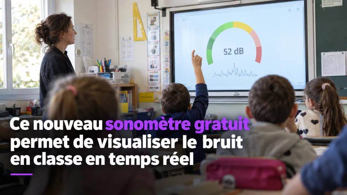 Ce nouveau sonomètre gratuit permet de visualiser le bruit en classe en temps réel