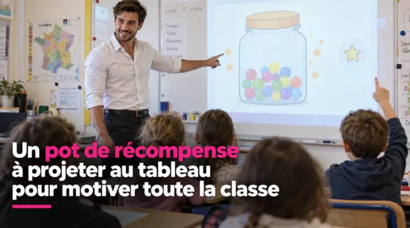 Un pot de récompense à projeter au tableau pour motiver toute la classe
