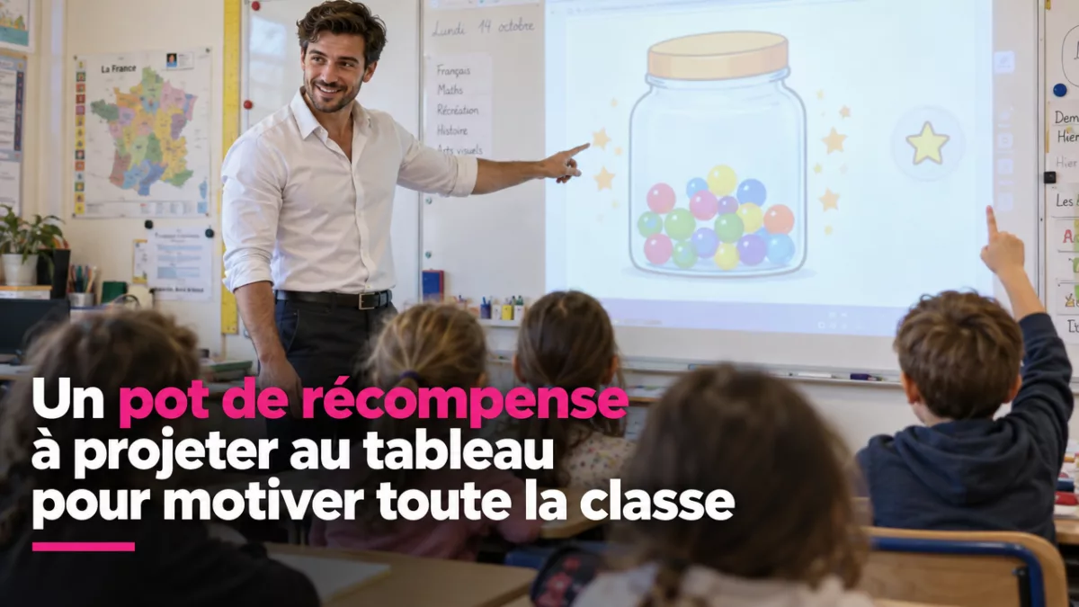 Un pot de récompense à projeter au tableau pour motiver toute la classe