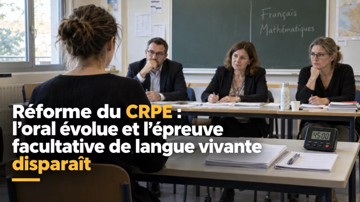 Réforme du CRPE : l’oral évolue et l’épreuve facultative de langue vivante disparaît