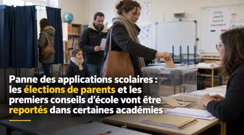 Panne des applications scolaires : les élections de parents et les premiers conseils d’école vont être reportés dans certaines académies