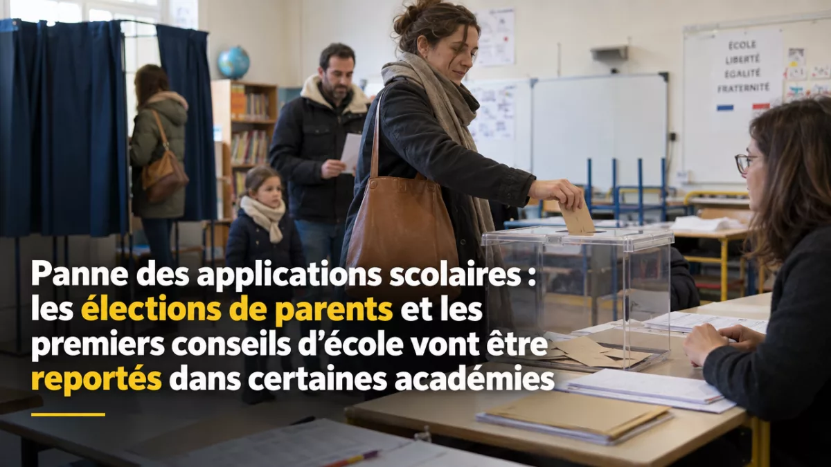Panne des applications scolaires : les élections de parents et les premiers conseils d’école vont être reportés dans certaines académies
