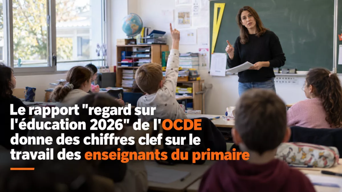 Le rapport "regard sur l'éducation 2026" de l'OCDE donne des chiffres clef sur le travail des enseignants du primaire