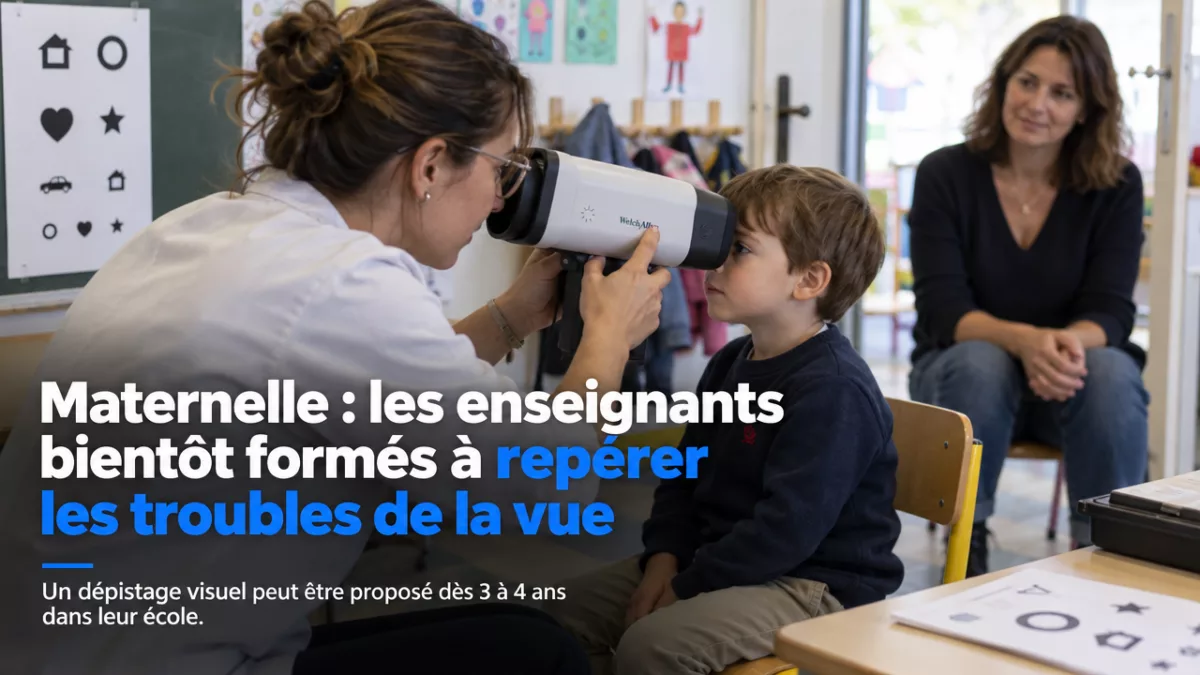 Maternelle : les enseignants bientôt formés à repérer les troubles de la vue