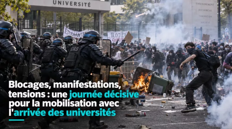 Blocages, manifestations, tensions : une journée décisive pour la mobilisation avec l’arrivée des universités