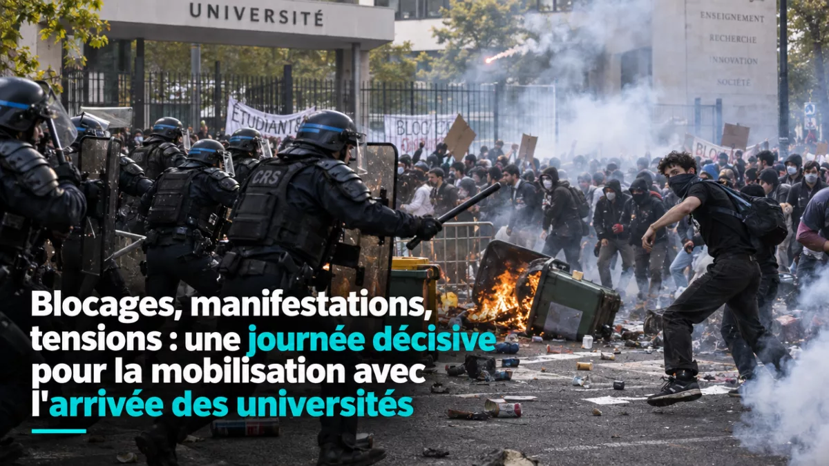 Blocages, manifestations, tensions : une journée décisive pour la mobilisation avec l'arrivée des universités