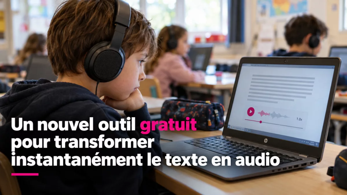 Un nouvel outil gratuit pour transformer instantanément le texte en audio
