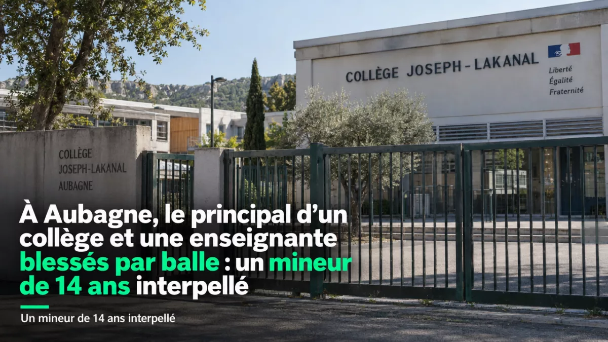 À Aubagne, le principal d’un collège et une enseignante blessés par balle : un mineur de 14 ans interpellé