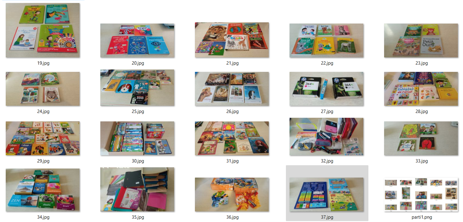 livres;jeux;fournitures